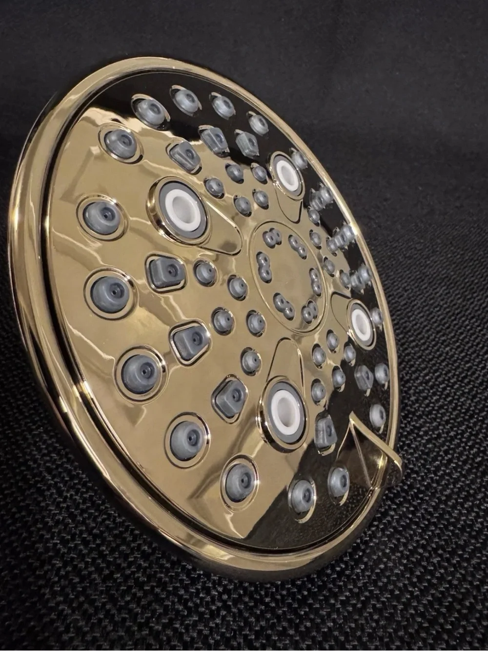ShowerMaxx High Pressure Rain Shower Head Polished Brass Gold PB New In Box